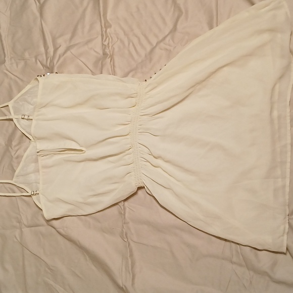 Pookie & Sebastian Cream White Dress Medium - Picture 2 of 6